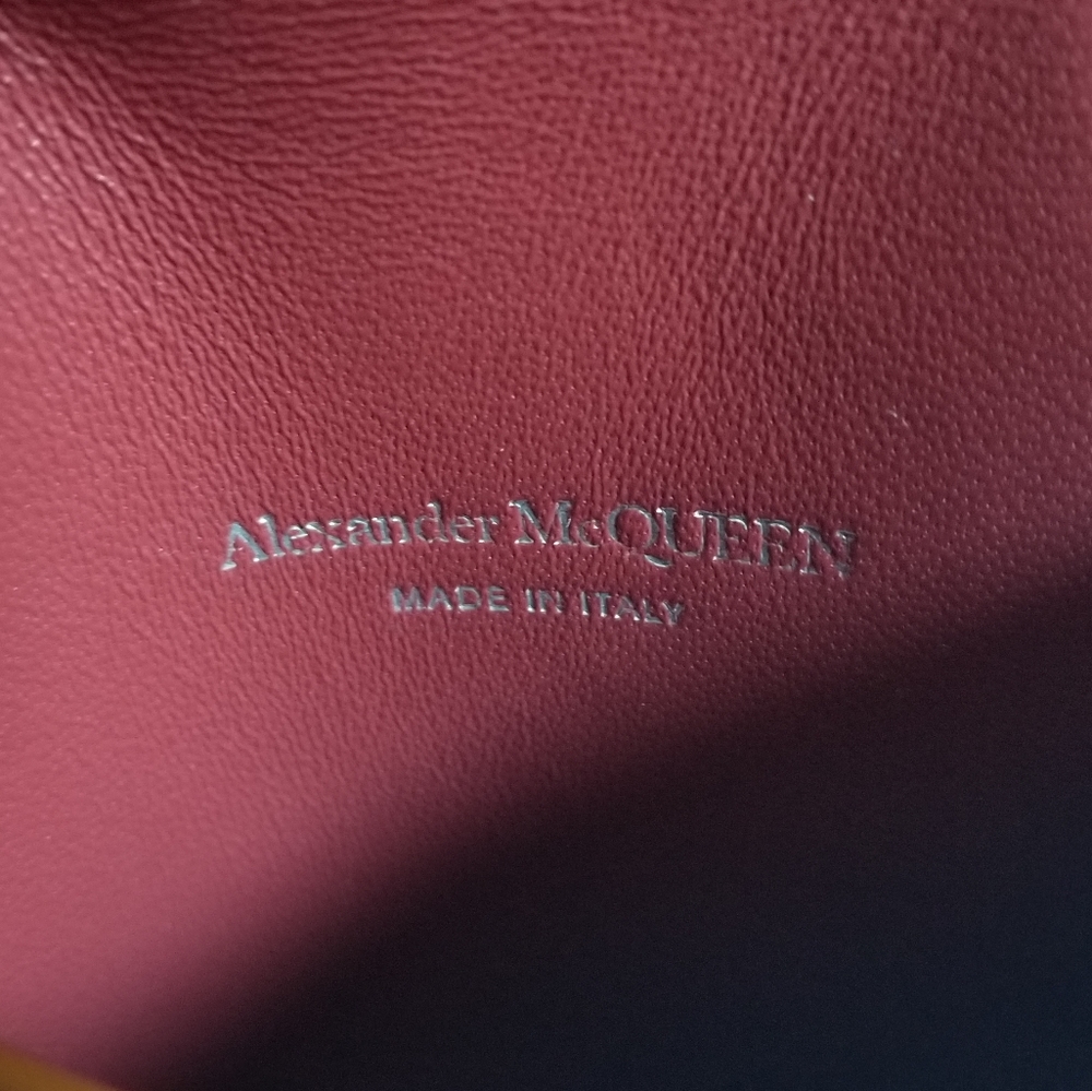 Alexander McQueen The Curve Leather Pouch Crossbody Bag Rose Gold … - Picture 9 of 10
